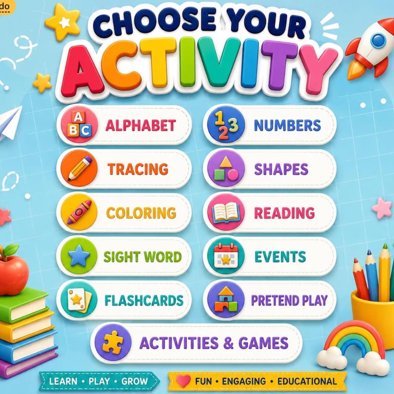 Activity Books & Worksheets Preview