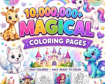 Printable Coloring Sheets Bundle | 10 Million+ Kids Coloring Pages | Preschool Learning Activities
