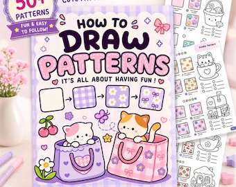 How to Draw Cute Things Step by Step PDF Bundle Kawaii Drawing Books Learn to Draw Animals, Food, Objects & Cute Characters