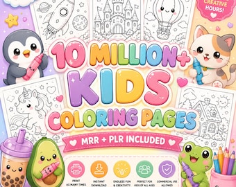Cute Animal Coloring Pages Bundle | 10 Million+ Printable Coloring Sheets | Kids PDF