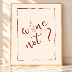 Decoración de pared con motivos de vino, lámina divertida para la cocina, decoración minimalista para bar, regalo para sumiller, cita humorística.
