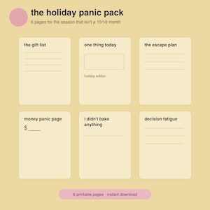 Holiday Panic Pack — Printable ADHD Planner Bundle, Neurodivergent Gift, Instant Download