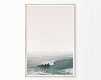 Beach Print, Printable Art Ocean Wall Art Digital Download Beach Photography Beach Wall Decor Waves Instant Download Pastel Pink Dorm Prints