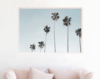 Palm Tree Print Palm Tree Printable Palm Tree Poster Downloadable Prints Printable Wall Art Palm Tree Wall Art Digital Art Print Wall Decor