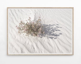 White Sands Monument Print, Art Print, Printable, Download, Home Decor, Minimalist Floral Farmhouse Poster, Desert Digital Download