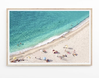 Aerial Beach Print, Beach Printable Wall Art, Coastal Decor, Beach Photography Digital Print, Instant Download, Dorm Decor, Ocean