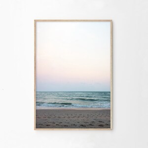 Beach Print, Beach Printable Art, Beach Art Print, Beach Photography Digital Download, Home Decor, Ocean Print, Large Wall Art Print, Pink