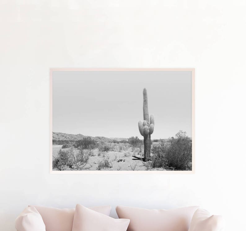 Desert Wall Art Print Digital Download Black and White Desert Etsy