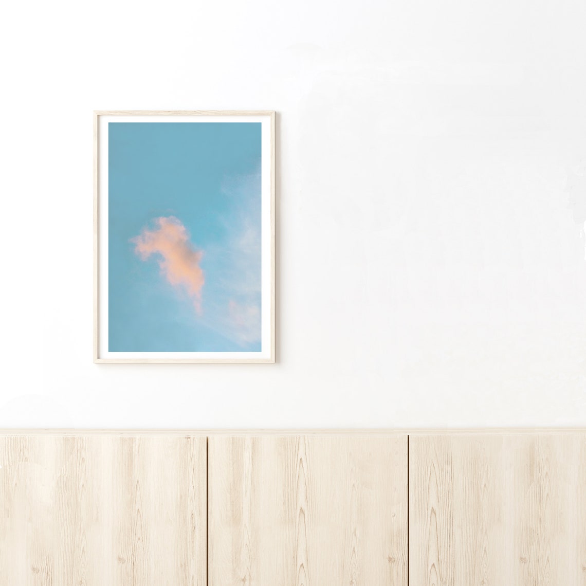 Pink Cloud Art Print Pink Sky Wall Art Printable Printable Etsy