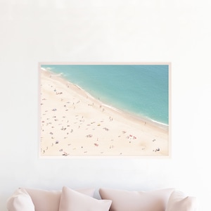 Beach Print, Beach Decor Wall Art, Aerial Beach Print, Beach Dorm Decor, Aerial Beach Photography, Beach Printable Art, Digital Download image 2