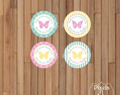 DIY Printable Personalized Butterfly Garden Thank You Tags by Pixels n Ink
