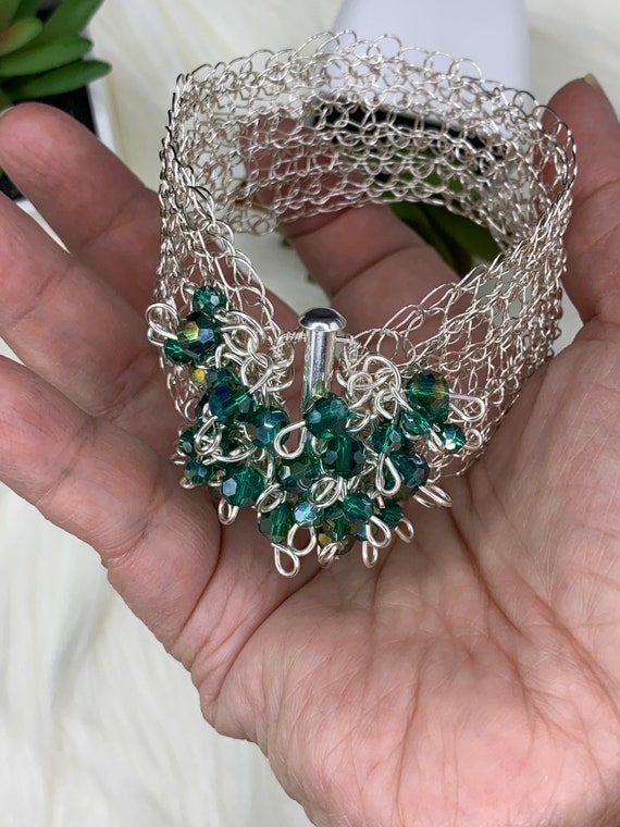 Crochet metal shop wire jewelry