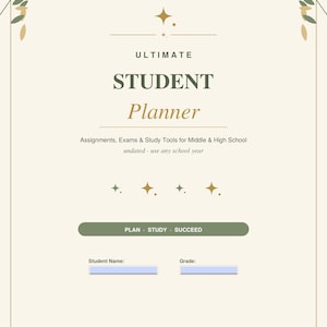 Middle / High School Ultimate Planner ClickTable Tabs , GoodNotes & Notability compatible - Apple Android /Tablets Samsung