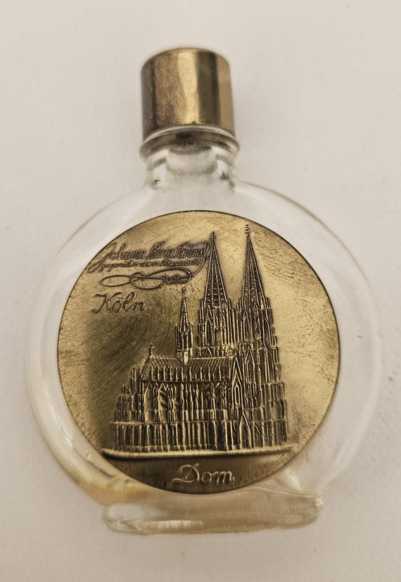 Vintage Johann Maria Farina Echt Kölnisch Wasser Bottle – Cologne Cathedral Medallion
