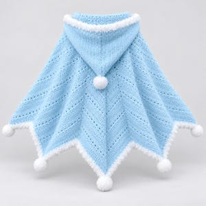 Seven-Point Hooded Cape Crochet Pattern, Beginner-Friendly PDF Guide with Video Tutorial