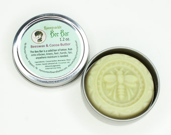 Honeysuckle Lotion Bar, Cocoa Butter Lotion, Beeswax Moisture Bar