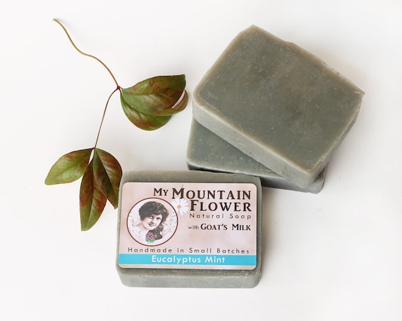 Eucalyptus Mint Natural Goat Milk Essential Oil Lye Soap Cold Process