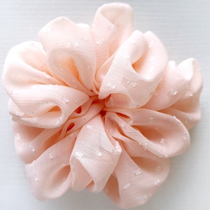 Oversized Chiffon Scrunchie Light Peach image 1