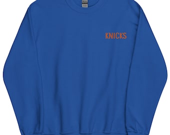 Embroidered KNICKS Crewneck Sweatshirt