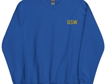 Embroidered GOLDEN STATE WARRIORS Crewneck Sweatshirt