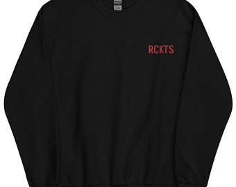 Embroidered ROCKETS Crewneck Sweatshirt