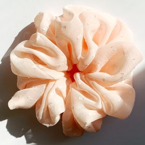 Oversized Chiffon Scrunchie Light Peach image 4