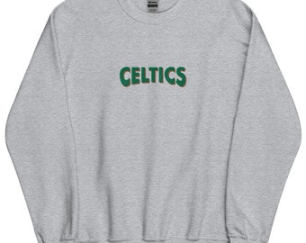 Embroidered CELTICS Sweatshirt, Embroidered CELTICS Crewneck