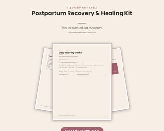 Liste de contrôle pour la récupération post-partum, trousse de guérison du quatrième trimestre (téléchargement PDF)