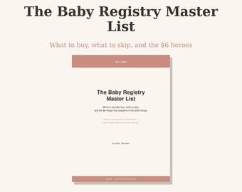 Liste de naissance, Que faut-il acheter ? Que faut-il éviter ? Guide de la première maman (Téléchargement instantané)