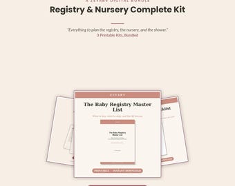 Liste de naissance, kit d'aménagement de la chambre de bébé, organisation de la baby shower (téléchargement PDF)