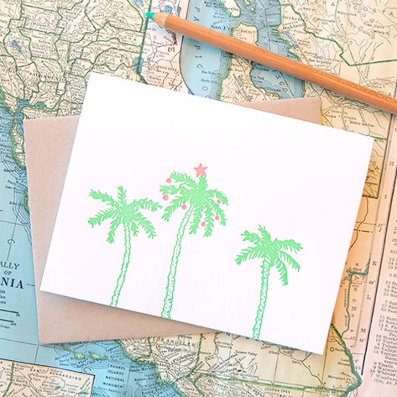 Tropical Christmas Card - Etsy