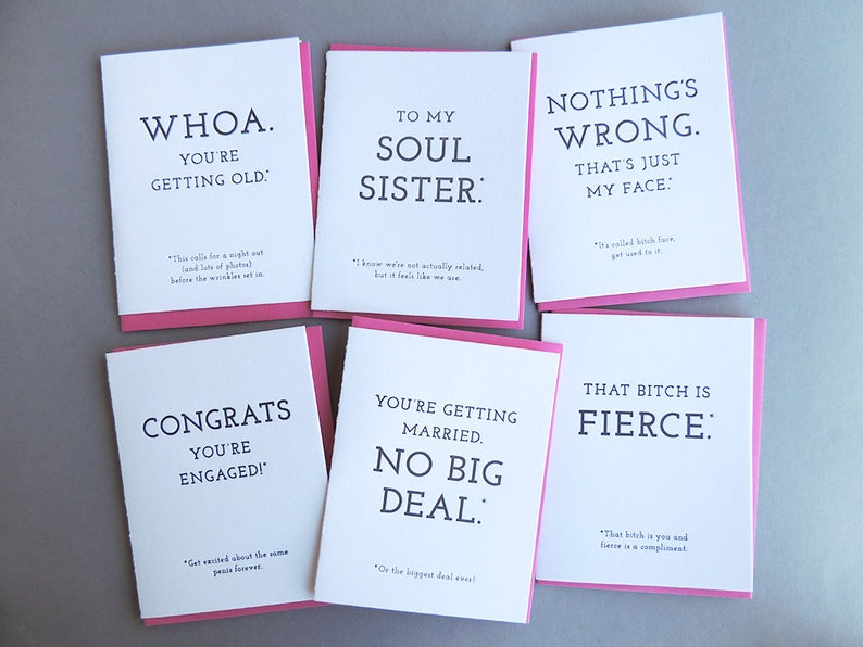 Whoa You're Getting Old letterpress card, birthday funny night out snarky celebrate party wrinkles getting old image 4