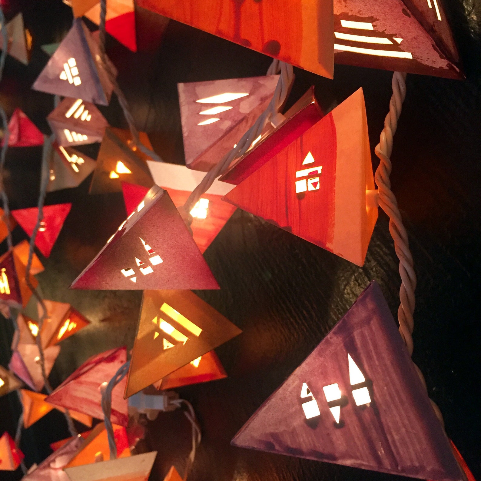 Paper Lantern Garland DESERT SUNSET Handmade Light Garland Etsy