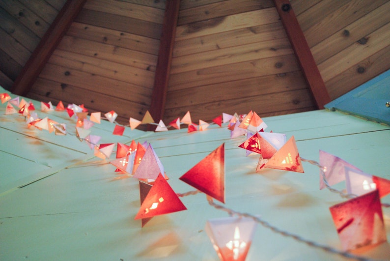 Paper Lantern Garland DESERT SUNSET handmade light garland Etsy