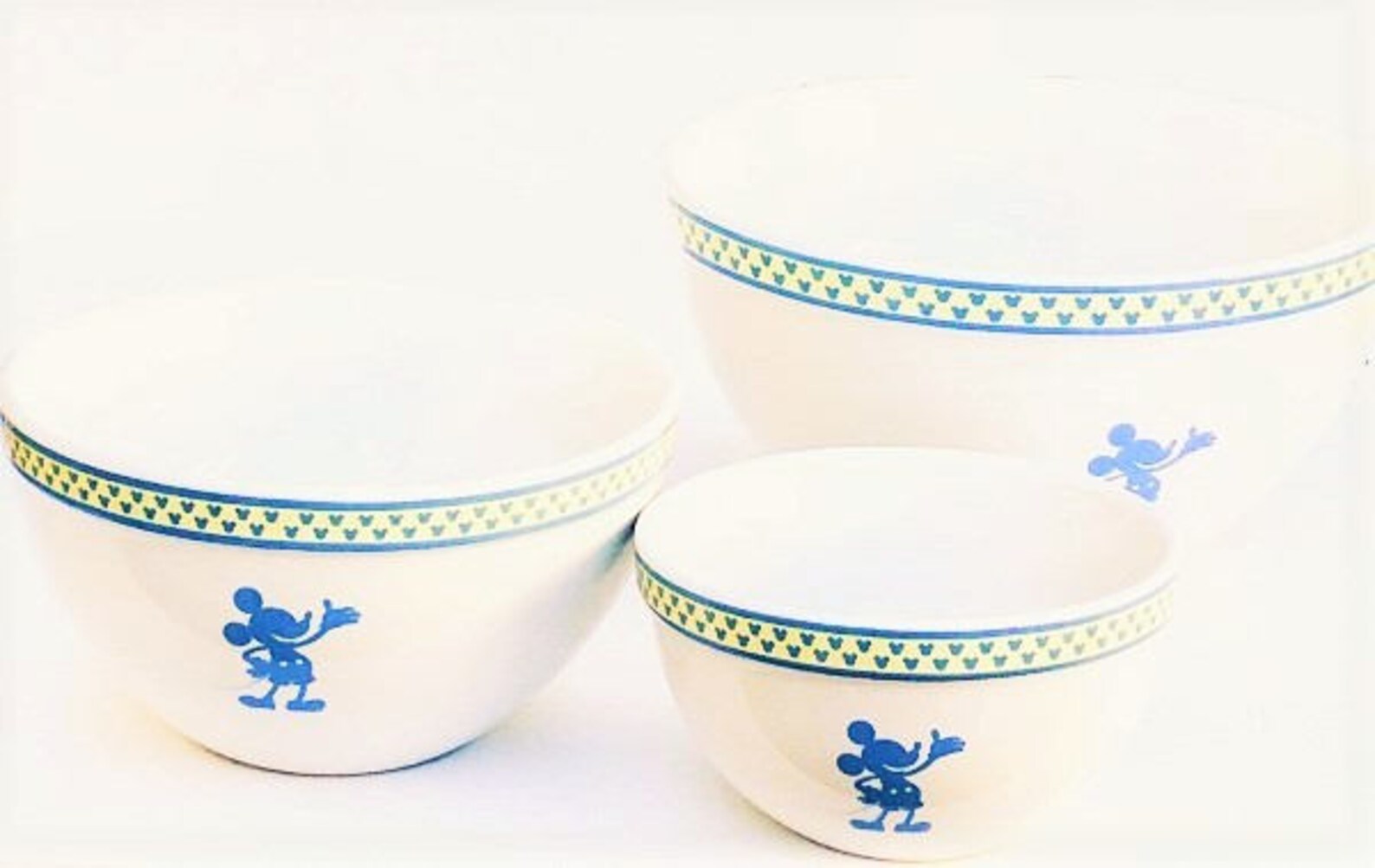 Disney Mixing Bowl Set of 3 Mickey's Diner stoneware Etsy