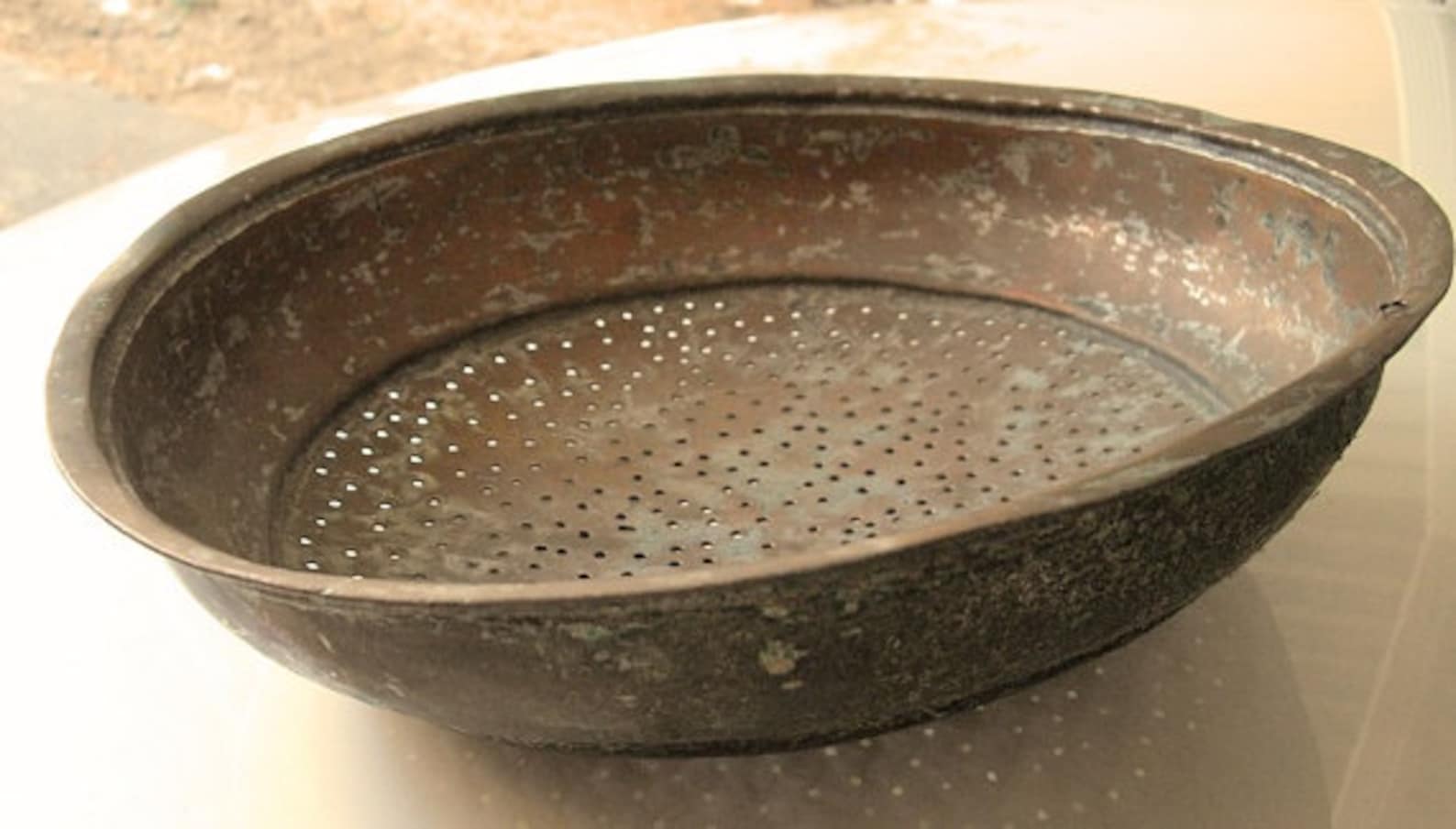 Vintage Gold Mining Pan Copper gold panning sifter rustic Etsy