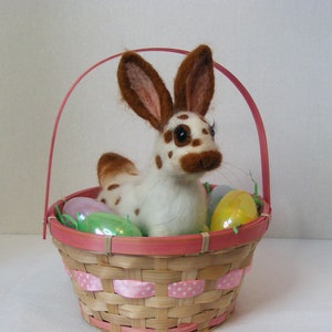 Needle Felted Bunny Felted Animal  Easter Bunny Soft sculpture Rabbit Bunny Plush Art Doll