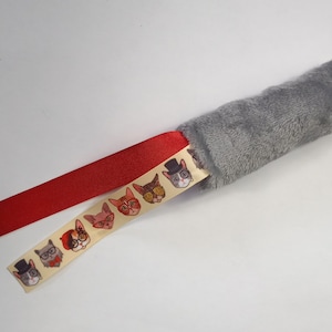 Cat Toy Catnip Toy Ribbon Toy Toss Toy Kitten Toy Grey Cat Toy