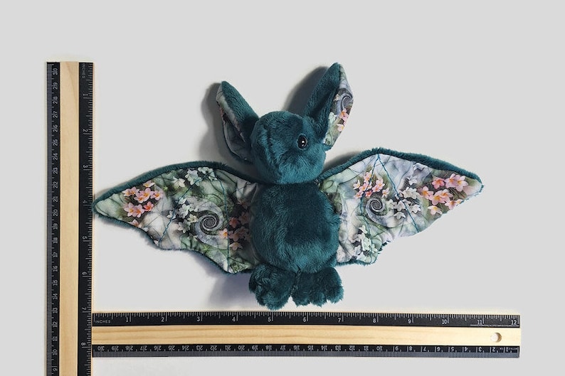 Plush Bat Flower Swirl Halloween Stuffed Toy image 4