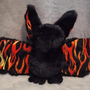 Plush Bat Fire Halloween Stuffed Toy