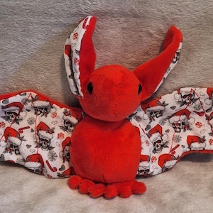 Plush Bat Santa Skull Halloween Christmas Stuffed Toy