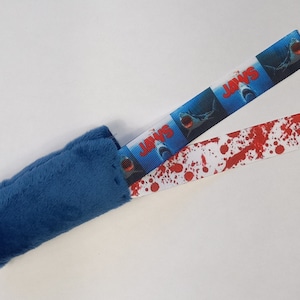 Jaws Cat Toy, Catnip Toy, Ribbon Toy, Toss Toy, Kitten Toy, Stephen Spielberg, Shark, Halloween, Horror Movie, Pop Culture