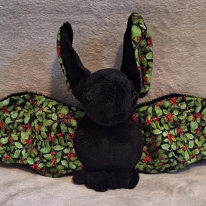 Plush Bat Holly Halloween Christmas Stuffed Toy