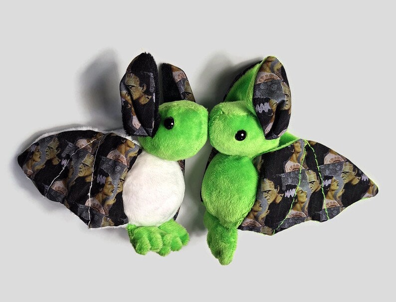 Pluche Bat Frankenstein Halloween knuffel afbeelding 9