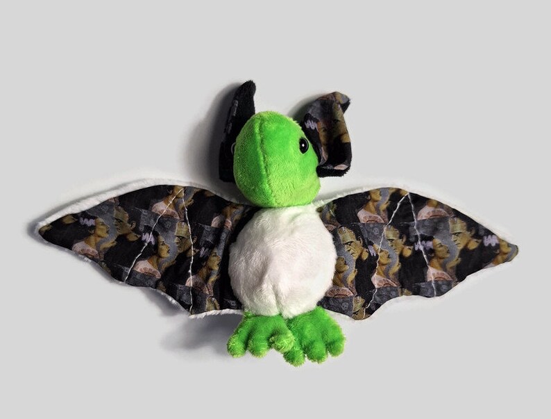 Pluche Bat Frankenstein Halloween knuffel afbeelding 6