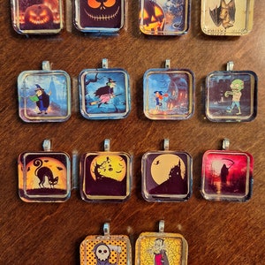 Resin necklace, Halloween Charm, Pumpkin Necklace