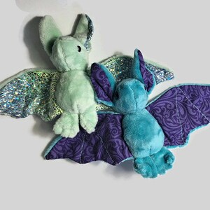 Pluche Bat Mint Sparkle Halloween-knuffel afbeelding 6