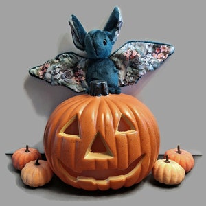 Plush Bat Flower Swirl Halloween Stuffed Toy image 1