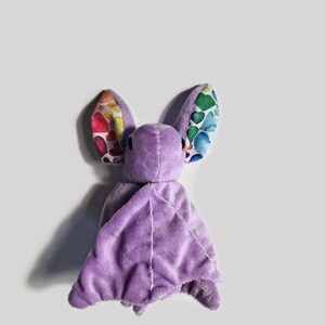 Plush Bat Colorful Hearts Halloween Stuffed Toy image 5