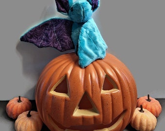 Pluche vleermuis paarse wervelingen Halloween knuffel